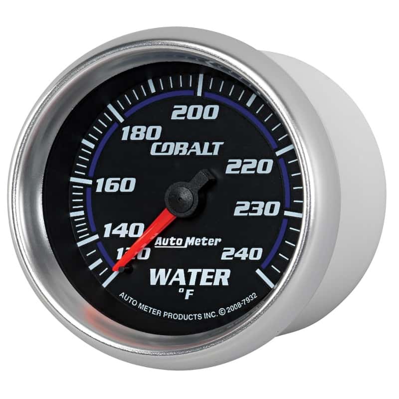 AutoMeter — Autometer Cobalt 66mm 120-240 Degree F Mechanical Water Temperature Gauge
GA 2.6" WT 240F M CB - view 8