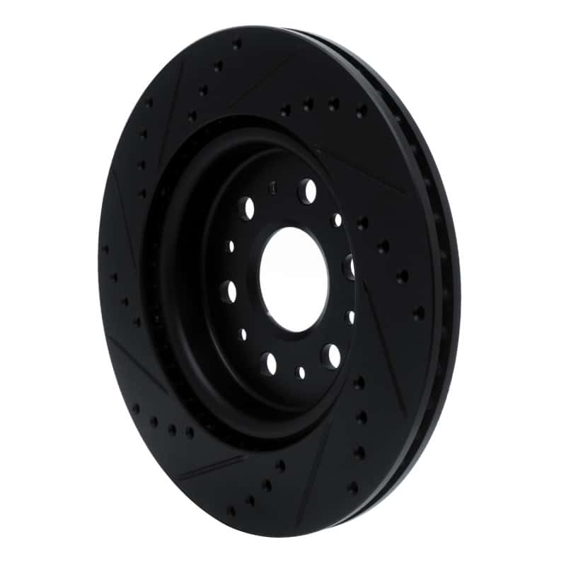 R1 Concepts — R1 17-25 Buick Enclave Rear Right Drilled & Slotted Black Brake Rotor
R1 Brake Rotor Drill - view 4
