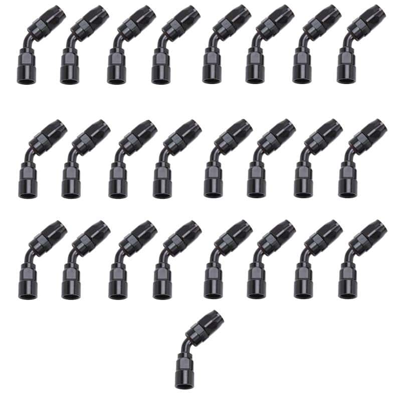Russell — Russell Performance -4 AN Black 45 Degree Full Flow Hose End
Hose Fitting - view 4