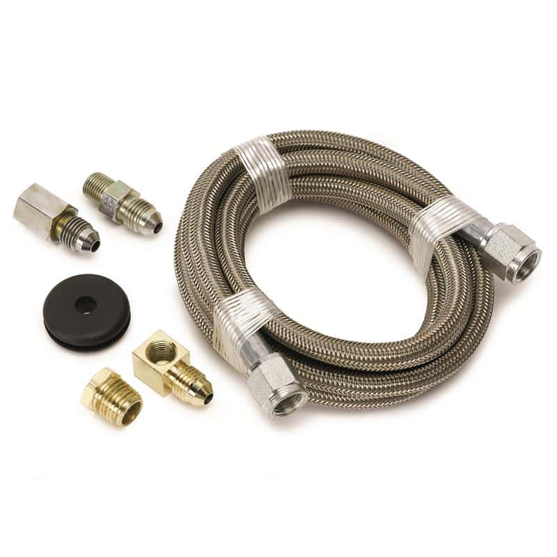 AutoMeter — Autometer #4 Braided SS Line (-4AN) 6ft -4AN and 1/8in NPTF Fittings
Hose Ptfe Sst 6 -4 - view 2