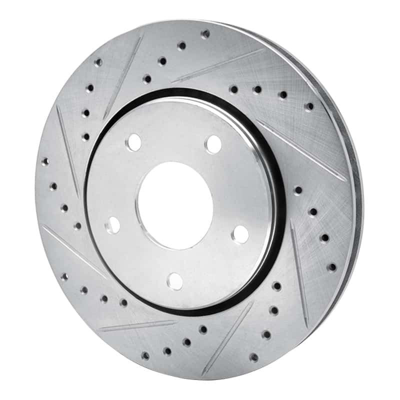 R1 Concepts — R1 08-16 Chrysler Town & Country Front Left Drilled & Slotted Silver Brake Rotor
R1 Brake Rotor Drill - view 2