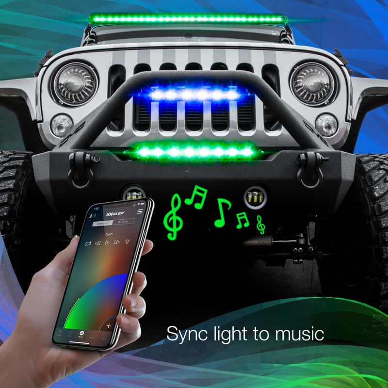 XKGLOW — XK Glow RGBW Light Bar High Power Offroad Work/Hunting Light w/ Bluetooth Controller 20In - view 2