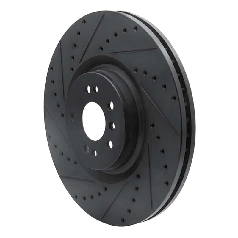 R1 Concepts — R1 07-09 Mercedes-Benz GL320 Front Left Drilled & Slotted Black Brake Rotor
R1 Brake Rotor Drill - view 2