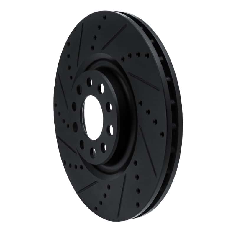 R1 Concepts — R1 2017-2025 Alfa Romeo Stelvio Front Left Drilled & Slotted Black Brake Rotor
R1 Brake Rotor Drill - view 2