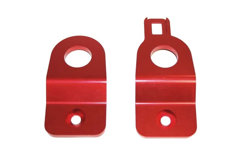 Torque Solution — Torque Solution Red Radiator Stay Bracket: 02-07 Subaru Impreza (Inc WRX / STI) - view 1
