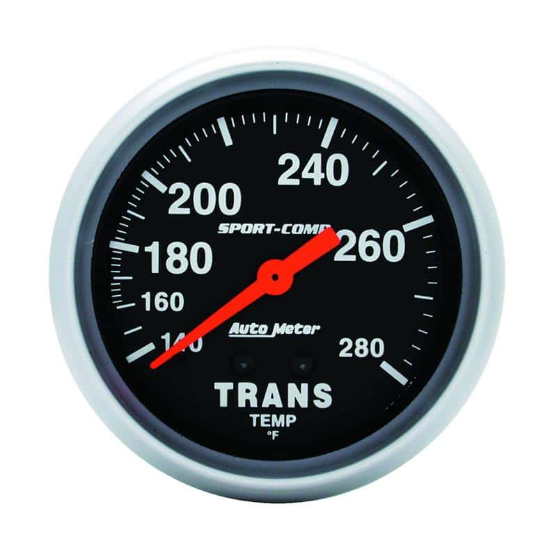 AutoMeter — Autometer Sport-Comp 2-5/8in 140-280 Degrees (F) Mechanical Transmission Temp Gauge
2-5/8" TRANS TEMP, 1 - view 2