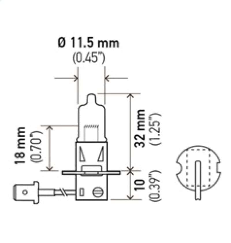 Hella — Hella Optilux H3 12V / 100W Xenon White XB Light Bulb
H3 Halogen Bulb - view 6