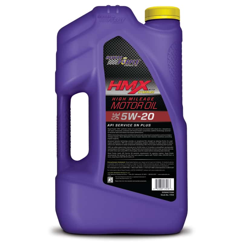 Royal Purple — Royal Purple HMX Premium Synthetic High Mileage 5W20 Motor Oil - 5 Quart
Engine Oil - view 2