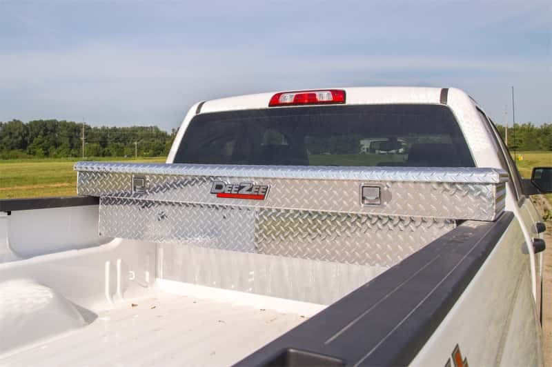 Dee Zee — Dee Zee Universal Tool Box - Red Crossover - Single Lid BT Alum Full Size
ToolBxTrkBedRTR - view 8