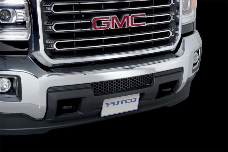 Putco — Putco 15-19 GMC Sierra HD - Stainless Steel - Black Punch Design Bumper Grille Bumper Grille Inserts
BmprValanceGrilleIns - view 3