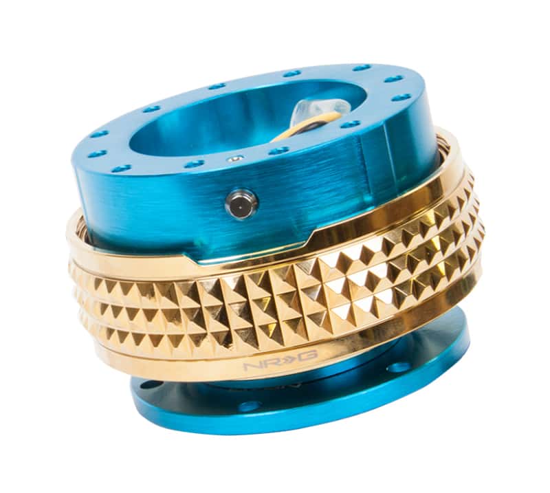 NRG — NRG Quick Release Kit - Pyramid Edition - New Blue Body / Chrome Gold Pyramid Ring - view 1