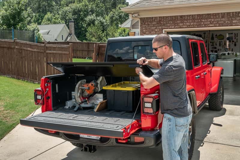 Rugged Ridge — Rugged Ridge Armis Hard Folding With LINE-X Bed Cover 2020 JT
Tonneau Cover
OFFROAD_TOPS - view 20