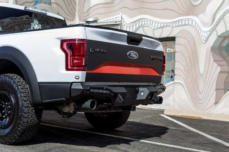Addictive Desert Designs — Addictive Desert Designs 17-18 Ford F-150 Raptor HoneyBadger Rear Bumper w/ 10in SR LED Mounts
Bumper- Rear
Bumpers - view 12