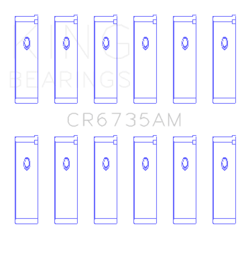 King Engine Bearings — King Engine Bearings Mitsubishi 6G74 3000GT/Dodge Stealth (Size 0.75) Performance Rod Bearing Set
Engine Bearing - view 2