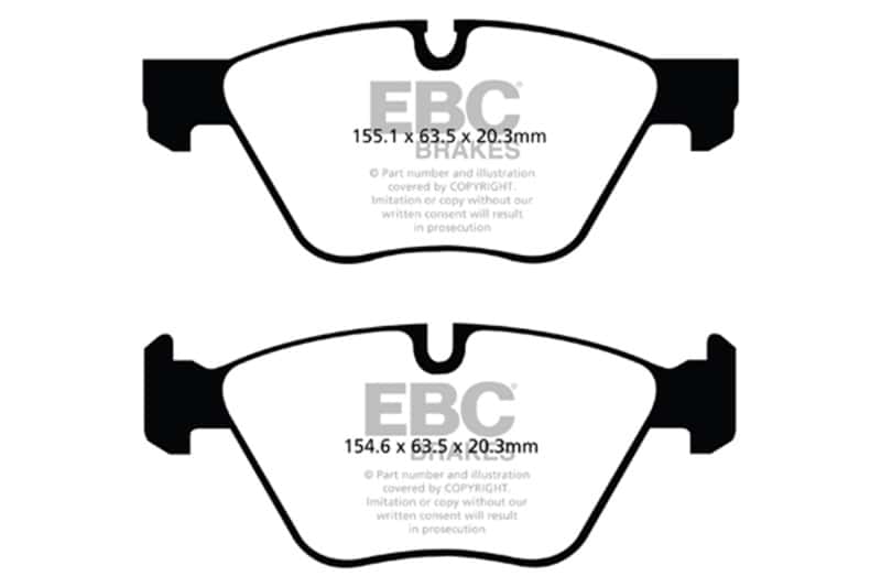 EBC — EBC 11+ BMW 528 2.0 Turbo (F10) Ultimax2 Front Brake Pads
Disc Brake Pad - view 1