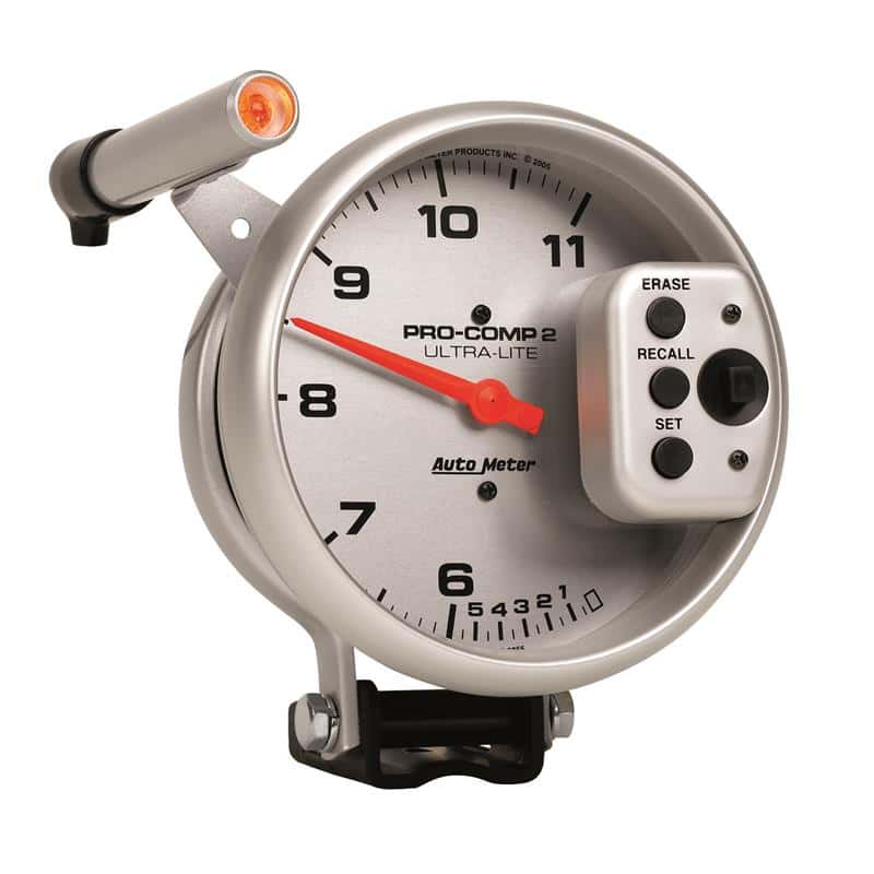 AutoMeter — Autometer Ultra-Lite 5 inch 11000 RPM Dual Range w/ Shift-Lite and Memory Tach
5" TACH, 11,000 RPM, - view 5