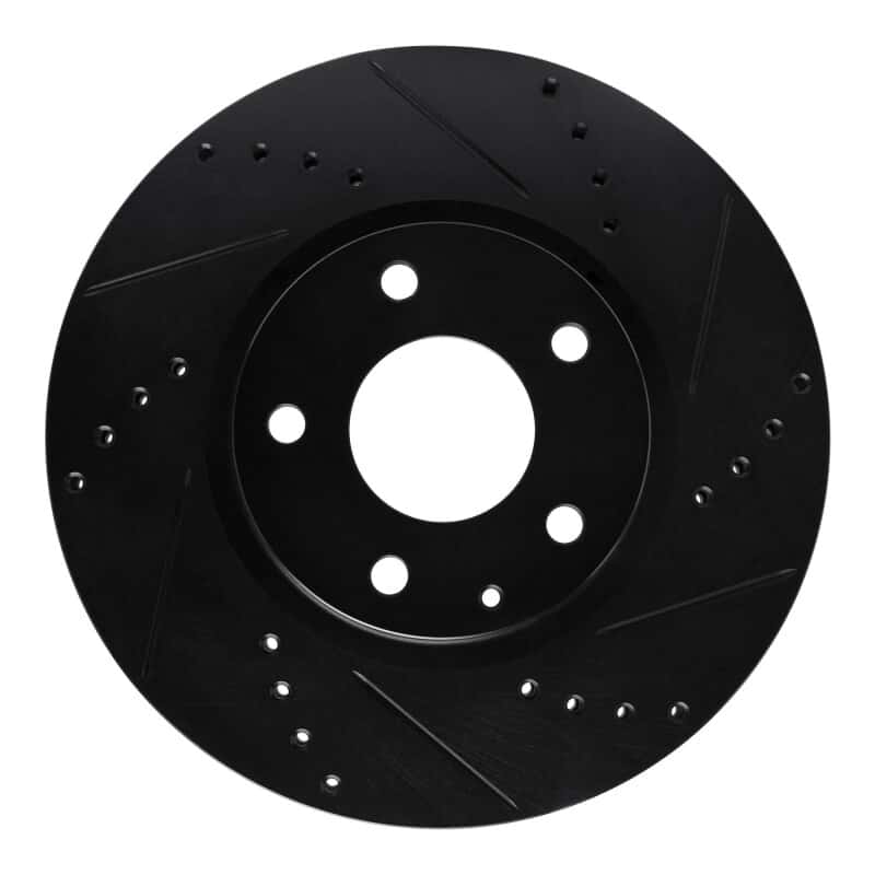 R1 Concepts — R1 13-19 Mazda 6 Front Right Drilled & Slotted Black Brake Rotor
R1 Brake Rotor Drill - view 1