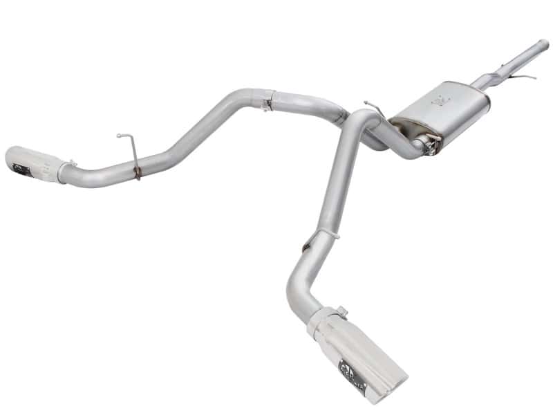 aFe — aFe Mach Force-XP Exhaust 3in Cat-Back SS 14-15 GM 1500 Trucks 4.3L/5.3L Dual Split w/ Polished Tip
Cat-Back Exhaust - view 1