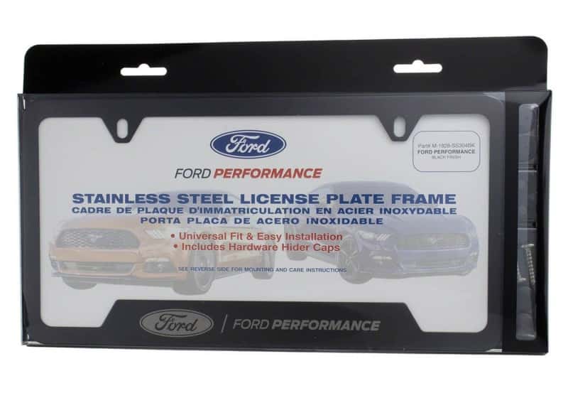 Ford Racing — Ford Racing Stainless Steel Ford Performance License Plate Frame - Black - view 8