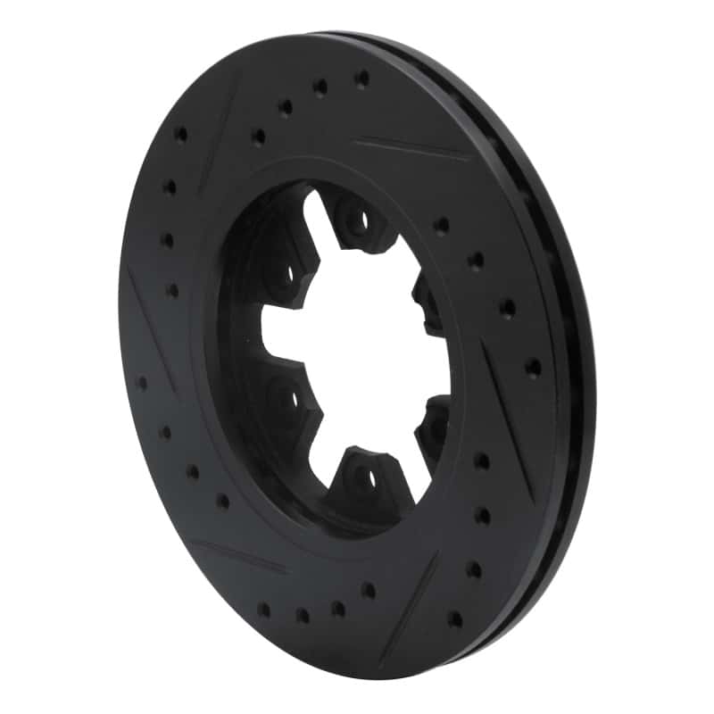 R1 Concepts — R1 82-85 Nissan 720 Datsun Front Left Drilled & Slotted Black Brake Rotor
R1 Brake Rotor Drill - view 4