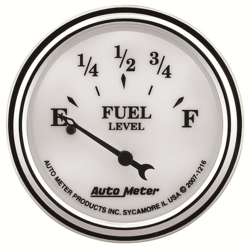 AutoMeter — AutoMeter Gauge Fuel Level 2-1/16in. 240 Ohm(e) to 33 Ohm(f) Elec Old Tyme White II
2-1/16" FUEL LEVEL, - view 2