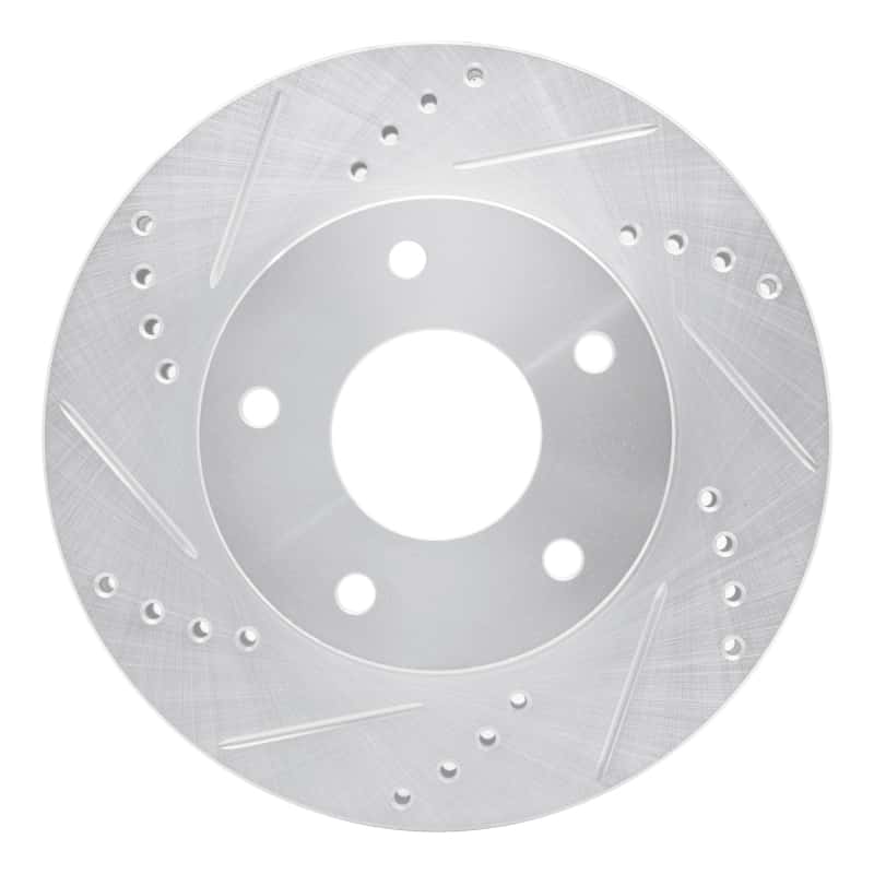 R1 Concepts — R1 1997-2005 Chevrolet Blazer Front Left Drilled & Slotted Silver Brake Rotor
R1 Brake Rotor Drill - view 1