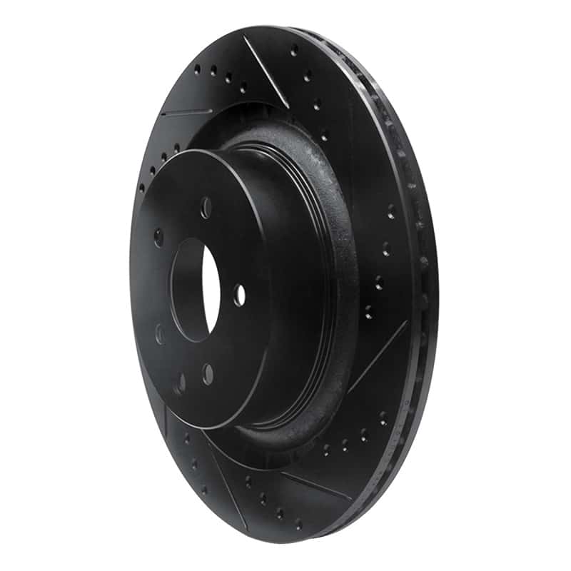 R1 Concepts — R1 08-25 Infiniti Q60 Rear Right Drilled & Slotted Black Brake Rotor
R1 Brake Rotor Drill - view 2