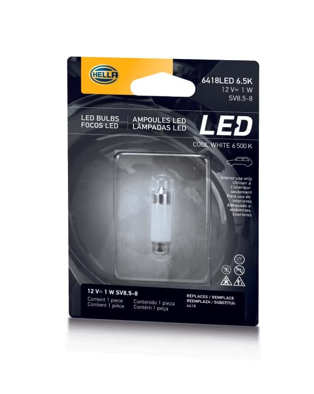 Hella — Hella LED 6418 12V 1W SV8.5-8 6.5K 36 SING Bulb
6418LED 6.5K Bulb - view 1