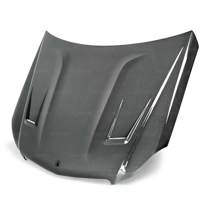 Seibon — Seibon 12-14 Mercedes C-Class GT Style Carbon Fiber Hood - view 9