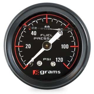 Grams Performance — Grams Performance Universal 0-120 PSI Fuel Pressure Gauge - White Face - view 6