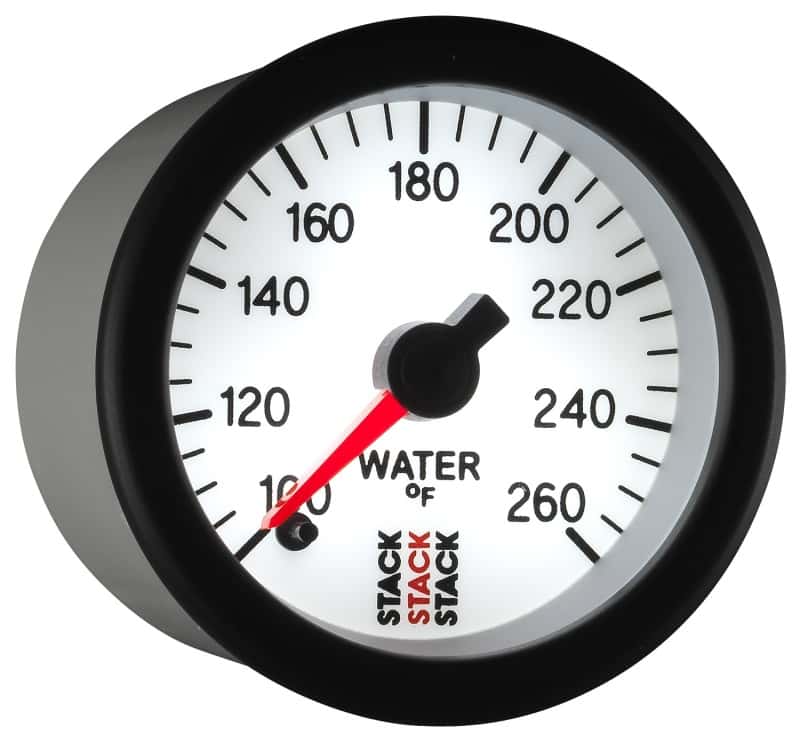 AutoMeter — Autometer Stack 52mm 100-260 Deg F 1/8in NPTF Male Pro Stepper Motor Water Temp Gauge - White
Ga WT ProStpr W 260F - view 6