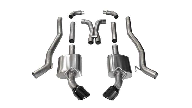 CORSA Performance — Corsa 2011-2015 Chevrolet Camaro SS 6.2L V8 Manual Black Xtreme 3in Cat-Back
Exhaust - view 2