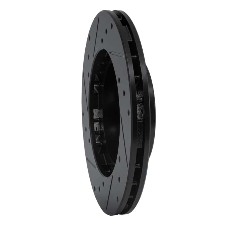 R1 Concepts — R1 87-92 Geo Prizm Front Right Drilled & Slotted Black Brake Rotor
R1 Brake Rotor Drill - view 4