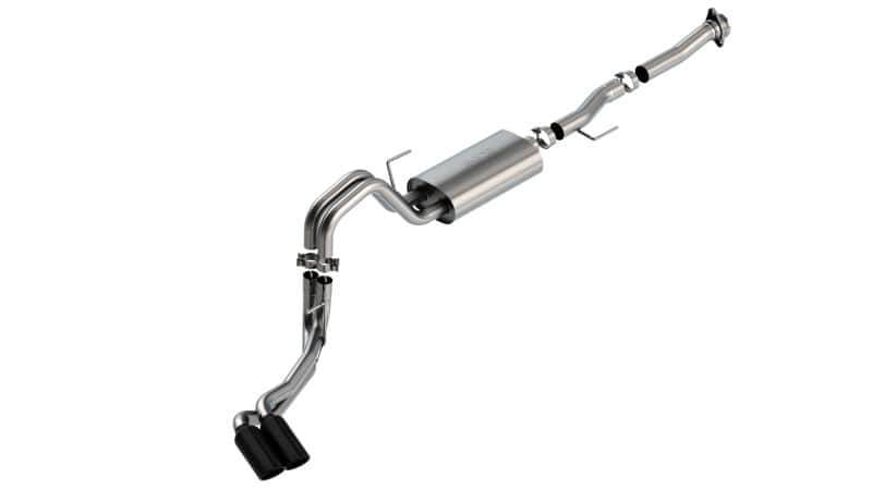 Borla — Borla F-150 2021 5.0L 2dr RC SB (122.8 WB) XL/XLT 3/2.25 DSE Cat-Back S-Type Black Chrome Tips
Cat-Back System - view 2