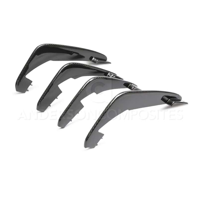 Anderson Composites — Anderson Composites 20-21 Chevrolet Corvette C8 Stingray Carbon Fiber Rear Diffuser Fins (Set of 4)
Rear diffuser fins - view 3