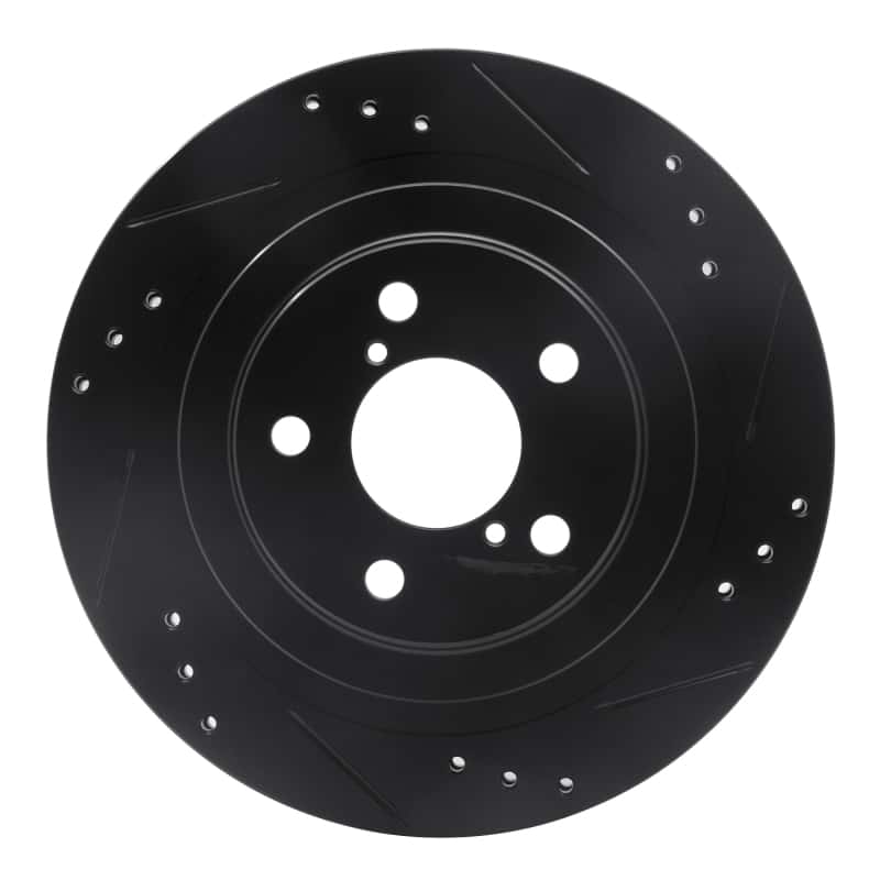 R1 Concepts — R1 05-09 Subaru Impreza Rear Right Drilled & Slotted Black Brake Rotor
R1 Brake Rotor Drill - view 1
