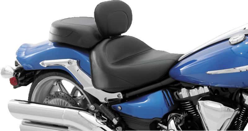 Mustang Motorcycle — Mustang 08-17 Yamaha Raider Wide Touring 2PC Seat w/Diver Backrest - Black - view 3
