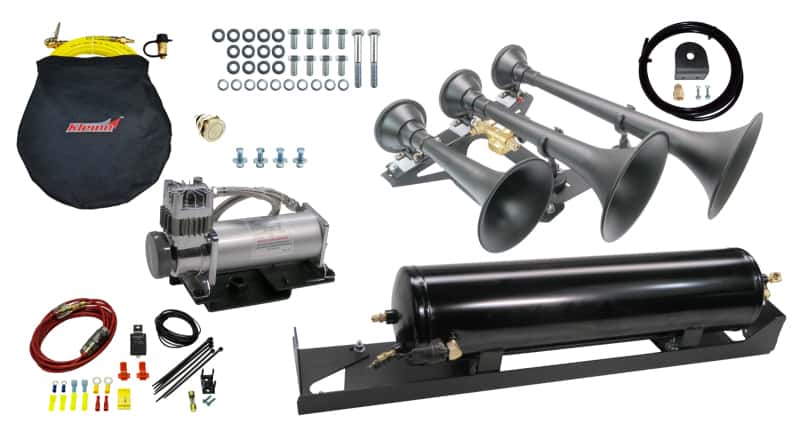 Kleinn Air Horns — Kleinn 17-22 Ford F-250/ F-350 Onboard Air System w/ Model 730 Horns Spare Tire Location
Bolt-On Train Horn - view 2