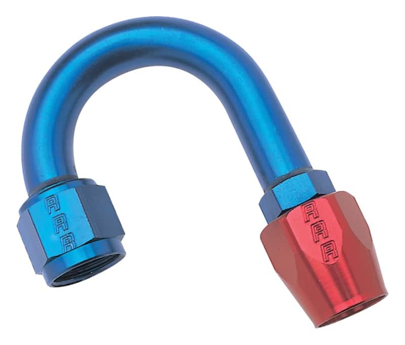 Russell — Russell Performance -8 AN Red/Blue 180 Degree Full Flow Hose End (1-1/4in Centerline Radius)
Hose Fitting - view 1