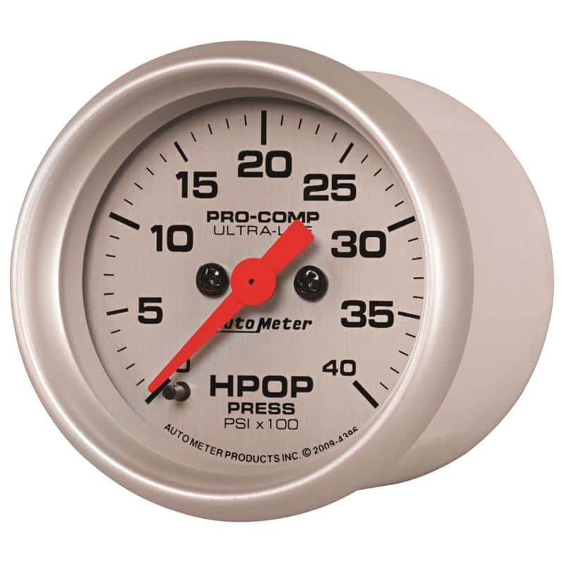 AutoMeter — Autometer Ultra-Lite 2 1/16in Electrical 0-4000 PSI High Press Oil Pressure Gauge 94-07 Ford 7.3L
2" HPOP PRESS, 0-4K - view 3