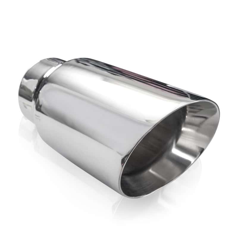 Stainless Works — Stainless Works Conical Double Wall Slash Cut Exhaust Tip - 4in Body 3in Inlet - view 4