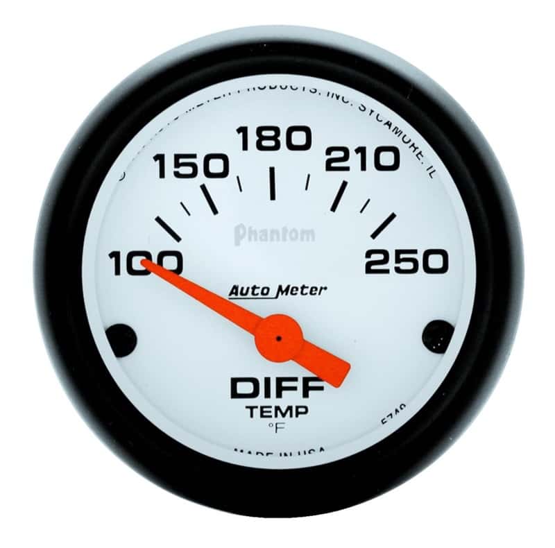AutoMeter — Autometer Phantom 52mm 2 Diff Temp. 100-250F Electronic Gauge Kit
2" DIFF TEMP, 100-25 - view 1