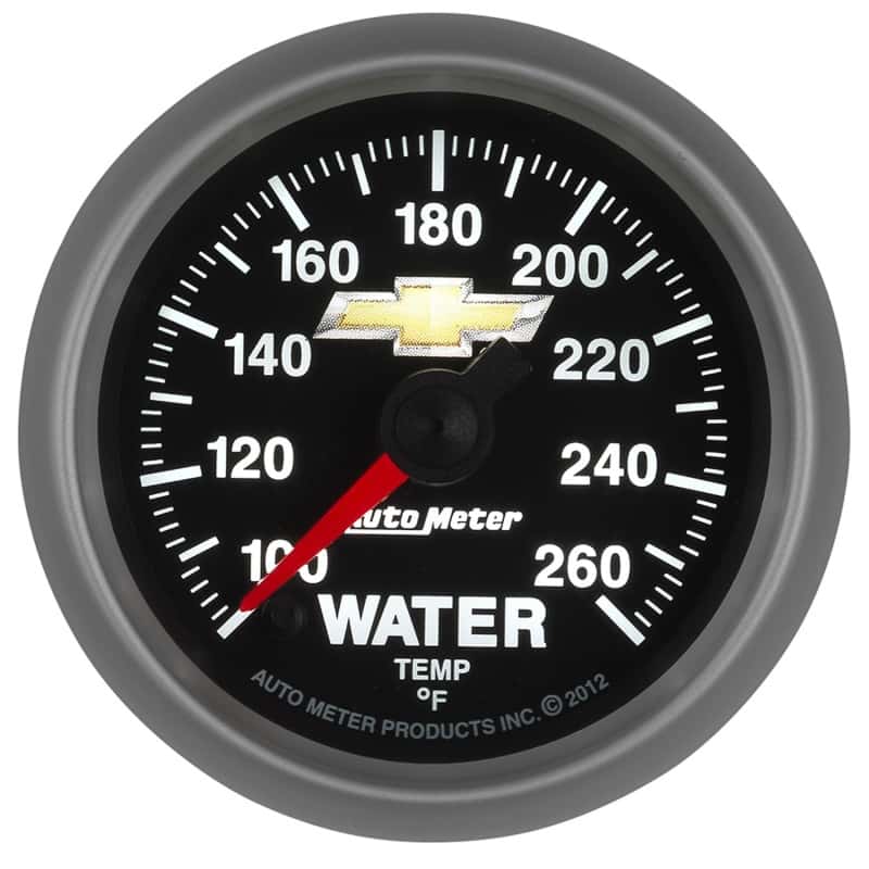 AutoMeter — AutoMeter Gauge Water Temp 2-1/16in. 100-260 Deg. F Digital Stepper Motor Chevy Gold Bowtie
GA 2" WTMP 260F COPO - view 10