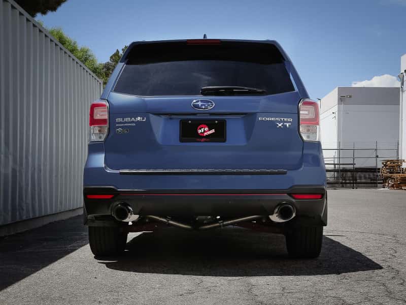 aFe — aFe Subaru Forester XT 14-18 H4-2.5L (t) Takeda 2-1/2in to 2-1/4in 304 SS Cat-Back- Black Tip
Cat-Back Exhaust - view 4