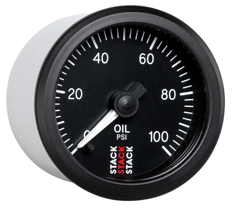 AutoMeter — Autometer Stack 52mm 0-100 PSI 1/8in NPTF Male Pro Stepper Motor Oil Pressure Gauge - Black
Ga OP Stpr B 100psi - view 5