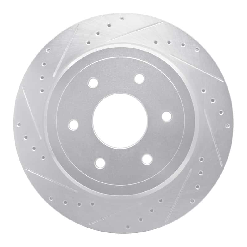 R1 Concepts — R1 16-24 Nissan Titan XD Rear Left Drilled & Slotted Silver Brake Rotor
R1 Brake Rotor Drill - view 1
