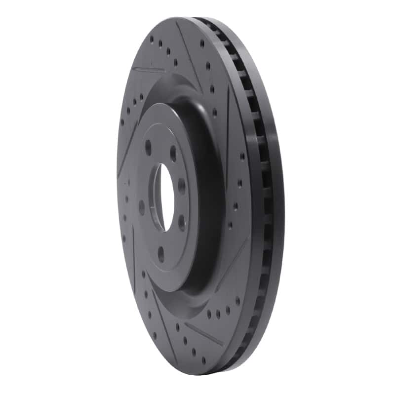 R1 Concepts — R1 13-19 Ford Flex Front Right Drilled & Slotted Black Brake Rotor
R1 Brake Rotor Drill - view 2