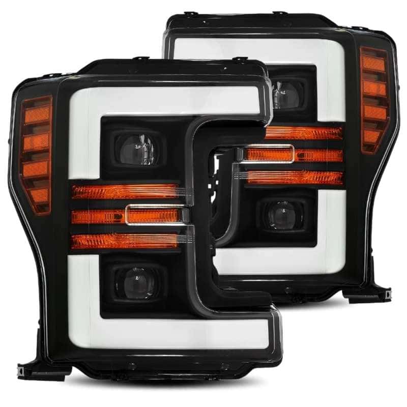 AlphaRex — AlphaRex 17-19 Ford F-250 SD PRO-Series Proj Headlight Plnk Style Matte Blk w/Activ Light/Seq Signal
Projector Headlights - view 1