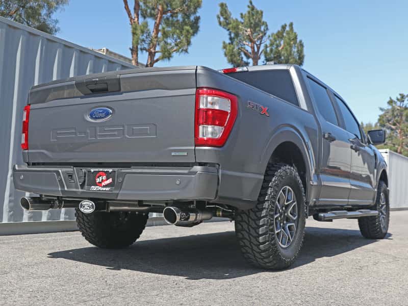aFe — aFe Vulcan 3in 304 SS Cat-Back Exhaust 2021 Ford F-150 V6 2.7L/3.5L (tt)/V8 5.0L w/ Polished Tips
Cat-Back Exhaust - view 6