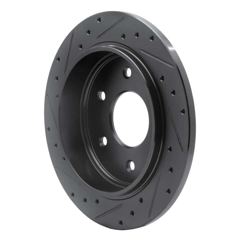 R1 Concepts — R1 04-15 Infiniti QX56 Rear Right Drilled & Slotted Black Brake Rotor
R1 Brake Rotor Drill - view 4